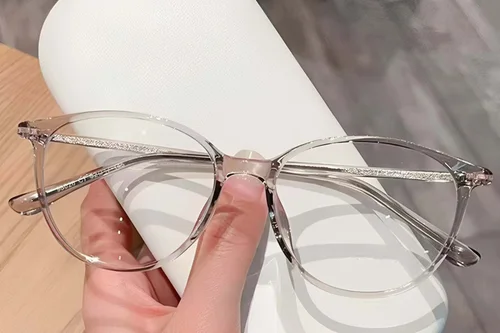 Lunettes ovales grises TR90 #BS423-0481