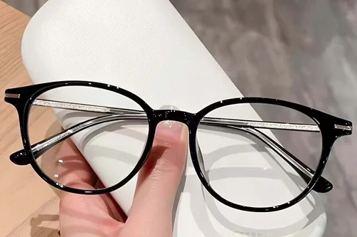 Lunettes ovales noires TR90 #BS423-0482
