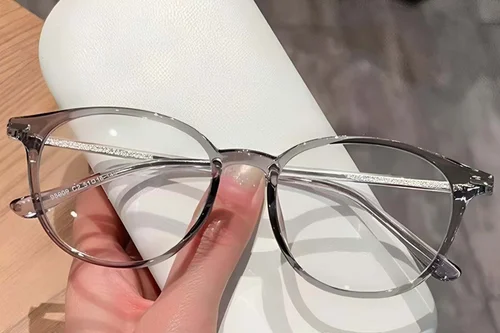 Lunettes ovales grises TR90 #BS423-0483