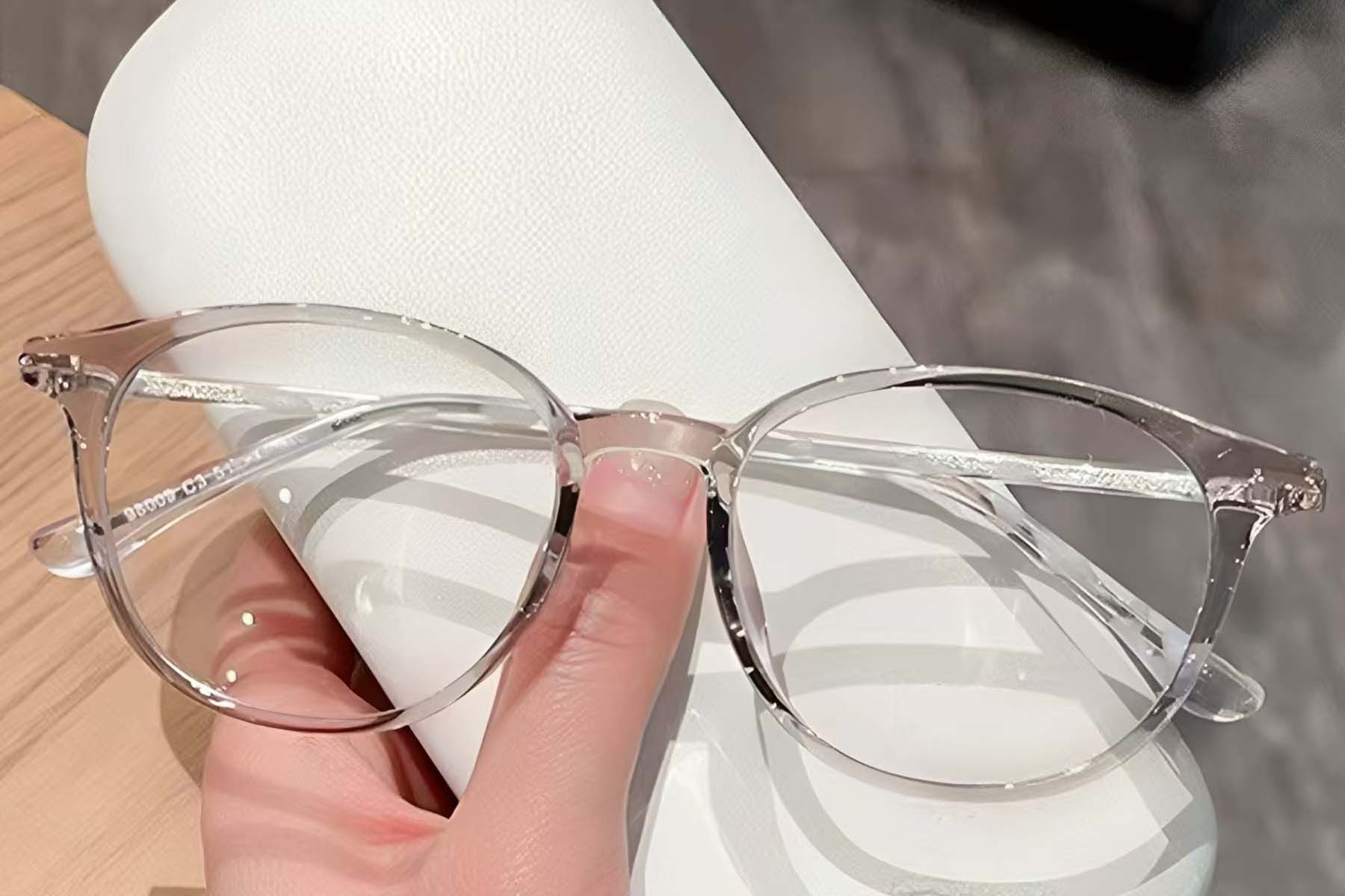 Ovale graue TR90-Brille #BS423-0484