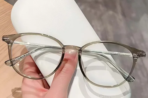 Lunettes ovales vertes TR90 #BS423-0487