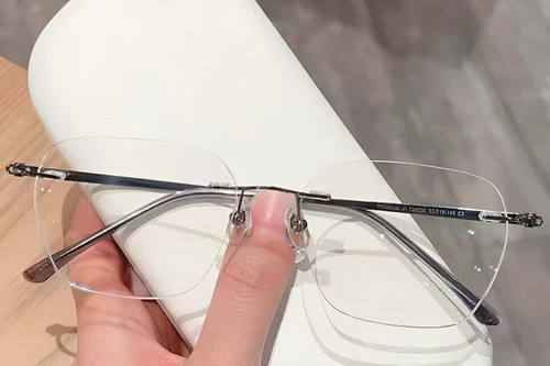 Lunettes invisibles en titane gris #BS423-0494