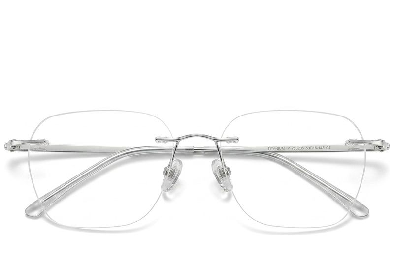 Invisible Silver Titanium Glasses #BS423-0495