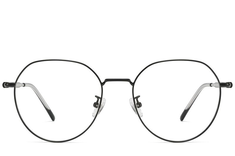 Gafas geométricas de metal negro #BS423-0496