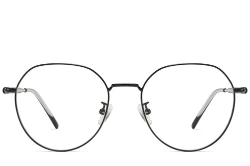 Lunettes géométriques en métal noir #BS423-0496