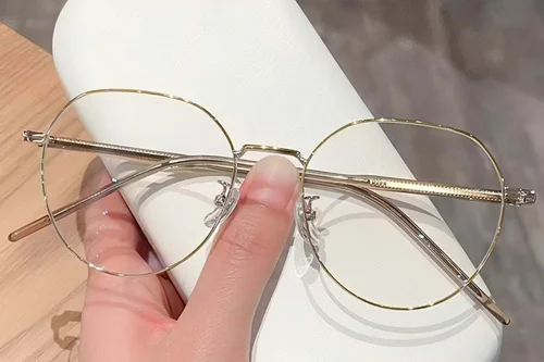Lunettes géométriques en métal doré #BS423-0497