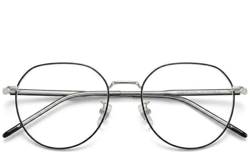 Gafas geométricas de metal negro #BS423-0500