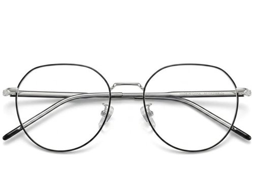 Lunettes géométriques en métal noir #BS423-0500