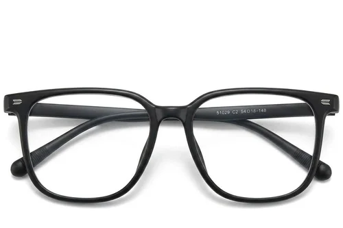 Lunettes rectangulaires noires TR90 #BS423-0503