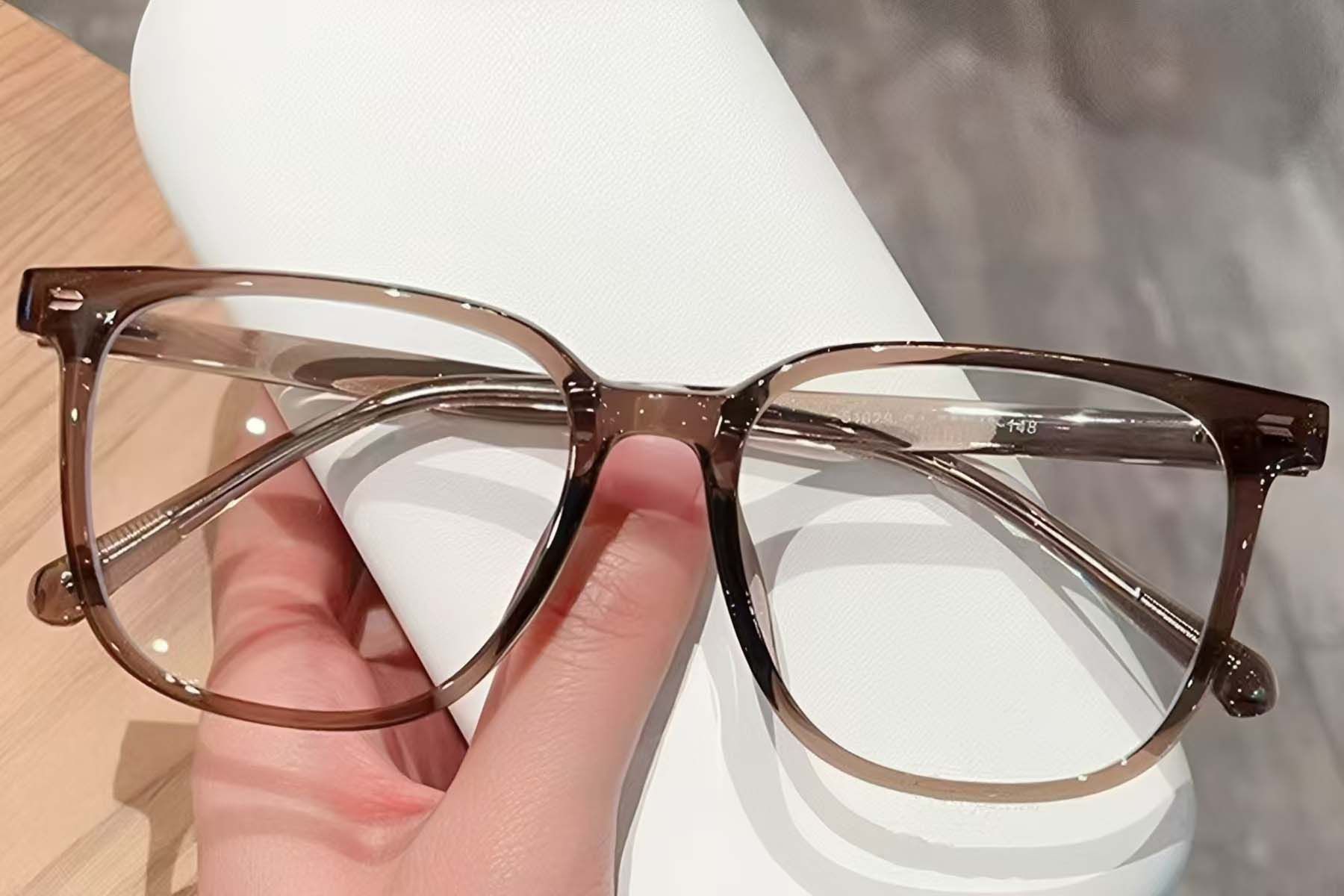 Rectangular Brown TR90 Glasses #BS423-0505