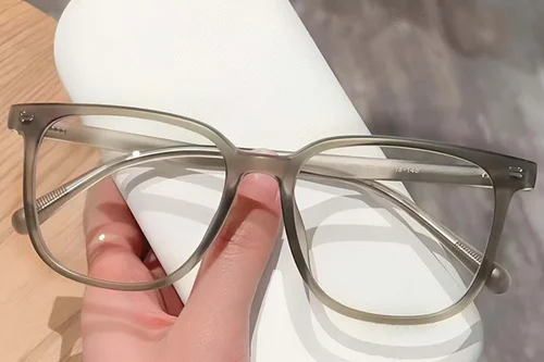 Lunettes rectangulaires vertes TR90 #BS423-0507