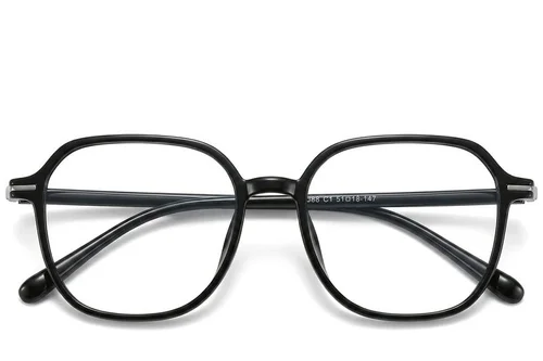 Lunettes ovales noires TR90 #BS423-0508