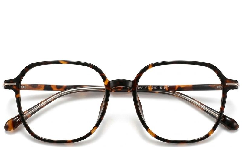 Oval Tortoiseshell TR90 Glasses #BS423-0511