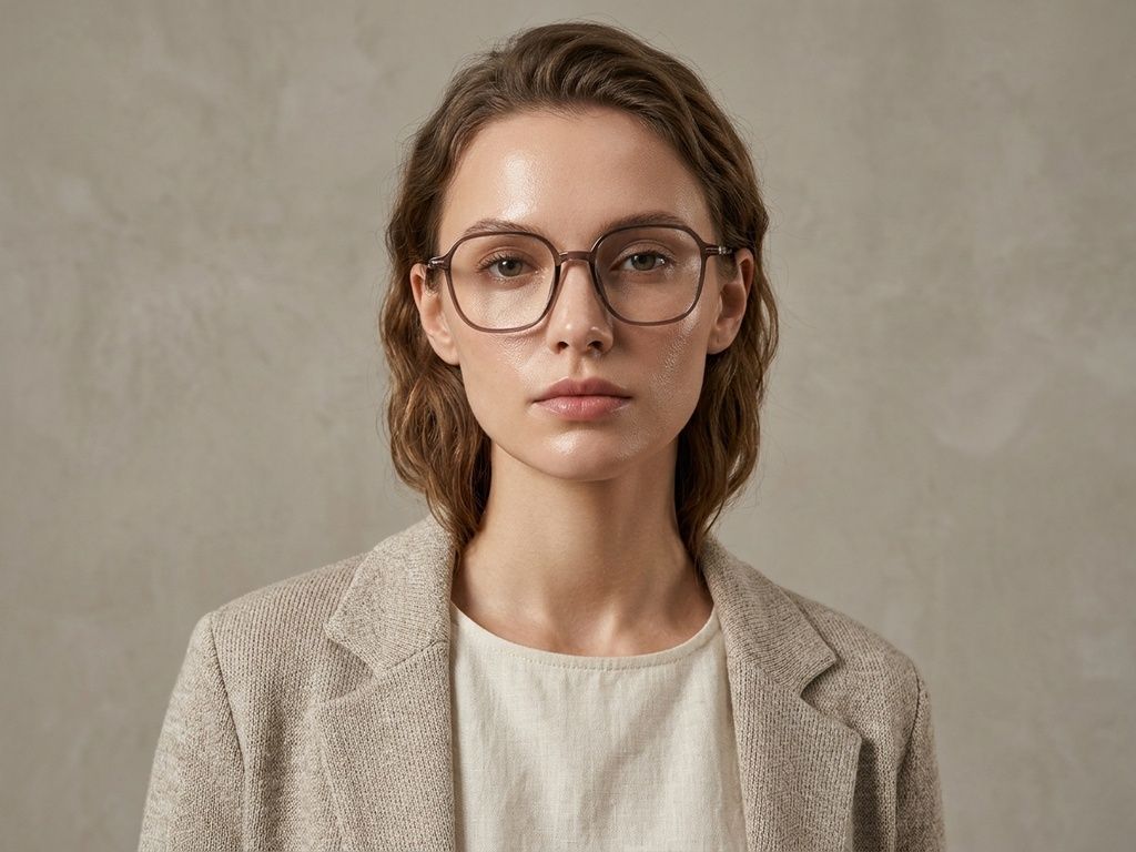 Oval Brown TR90 Glasses #BS423-0512