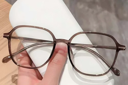 Lunettes ovales marron TR90 #BS423-0512