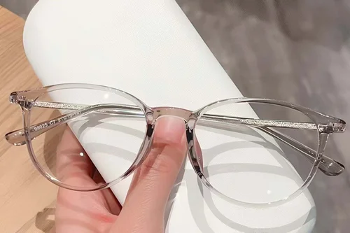 Lunettes ovales grises TR90 #BS423-0518