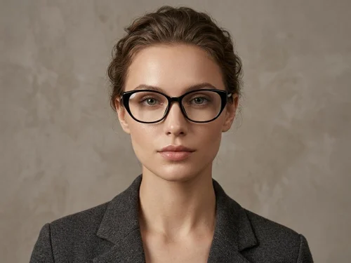 Lunettes ovales noires TR90 #BS423-0519