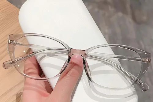 Lunettes ovales grises TR90 #BS423-0520