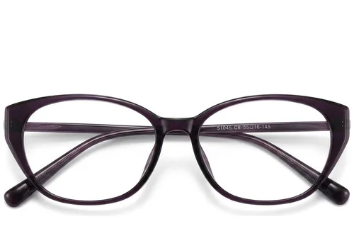 Lunettes ovales violettes TR90 #BS423-0524