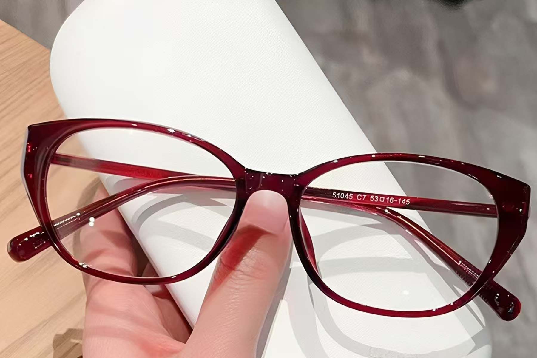 Oval Red TR90 Glasses #BS423-0525