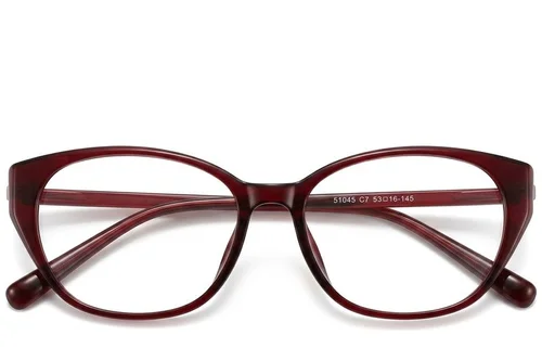 Lunettes ovales rouges TR90 #BS423-0525