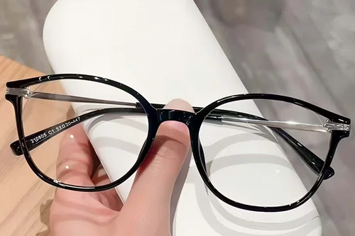 Lunettes ovales noires TR90 #BS423-0537