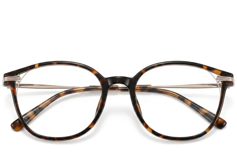 Oval Tortoiseshell TR90 Glasses #BS423-0540