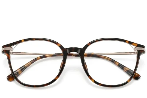 Oval Tortoiseshell TR90 Glasses #BS423-0540
