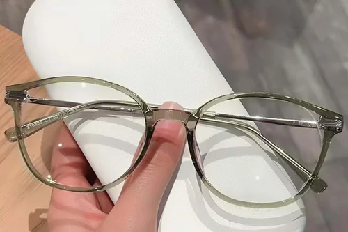 Lunettes ovales vertes TR90 #BS423-0542