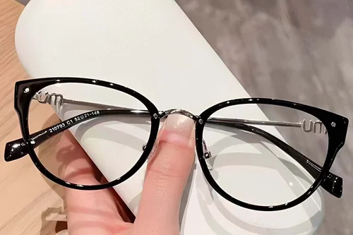 Lunettes ovales noires TR90 #BS423-0543