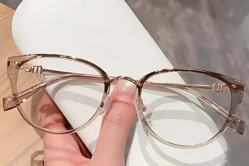 Lunettes ovales marron TR90 #BS423-0546