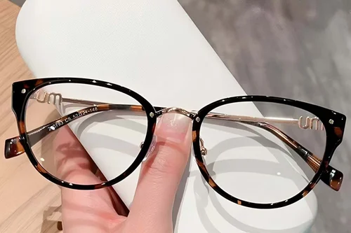 Lunettes ovales écaille de tortue TR90 #BS423-0548