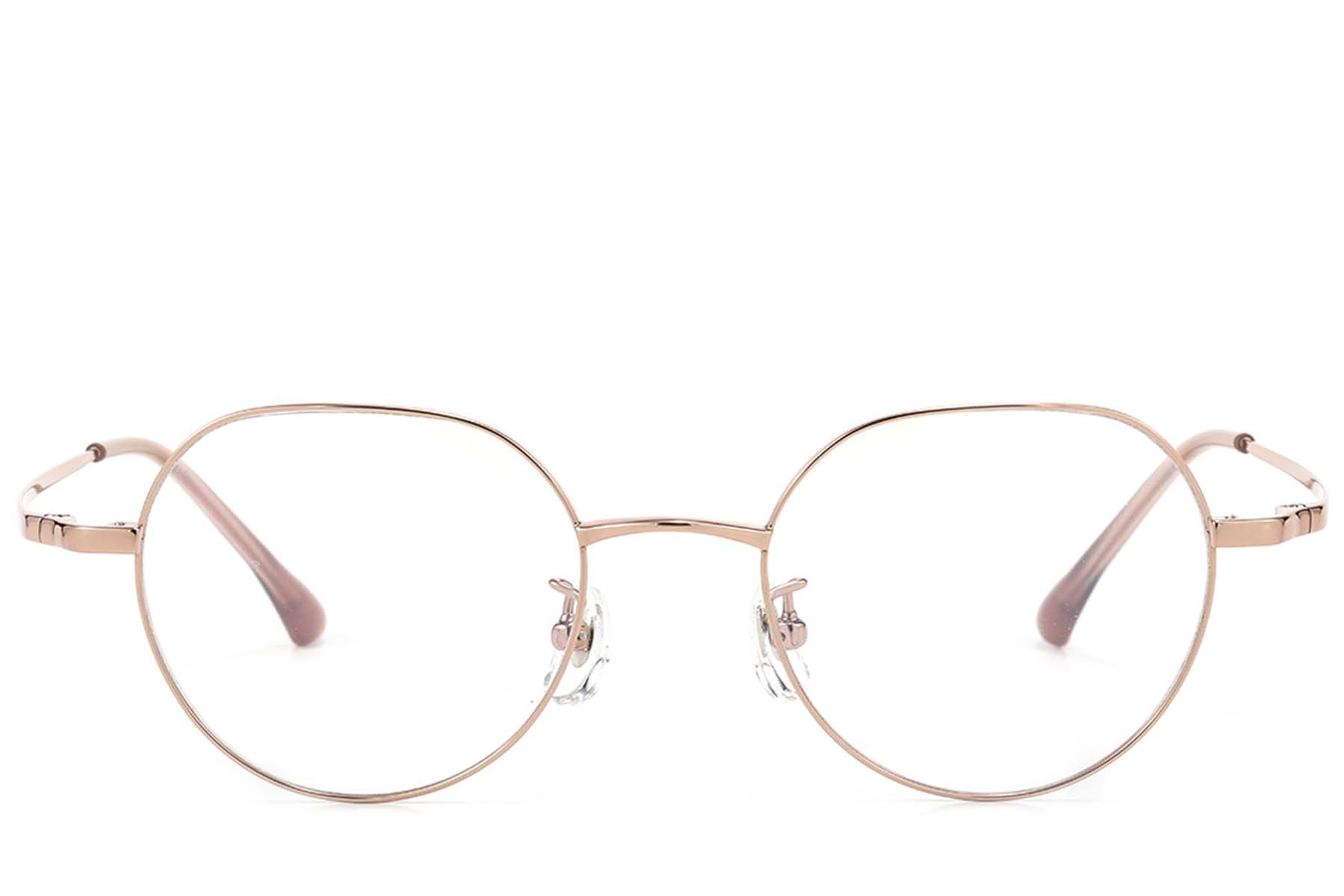 Geometric Pink Titanium Glasses #BS423-0550