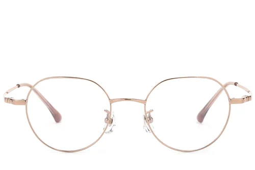 Lunettes géométriques en titane rose #BS423-0550