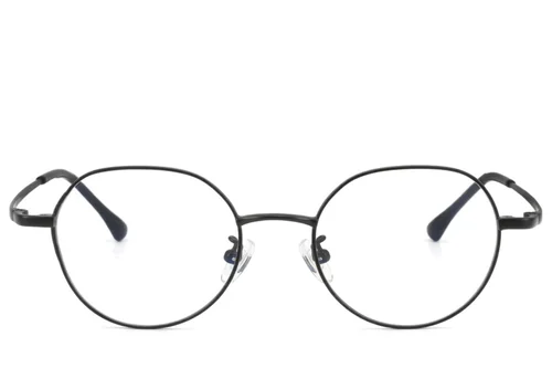 Lunettes géométriques en titane noir #BS423-0552