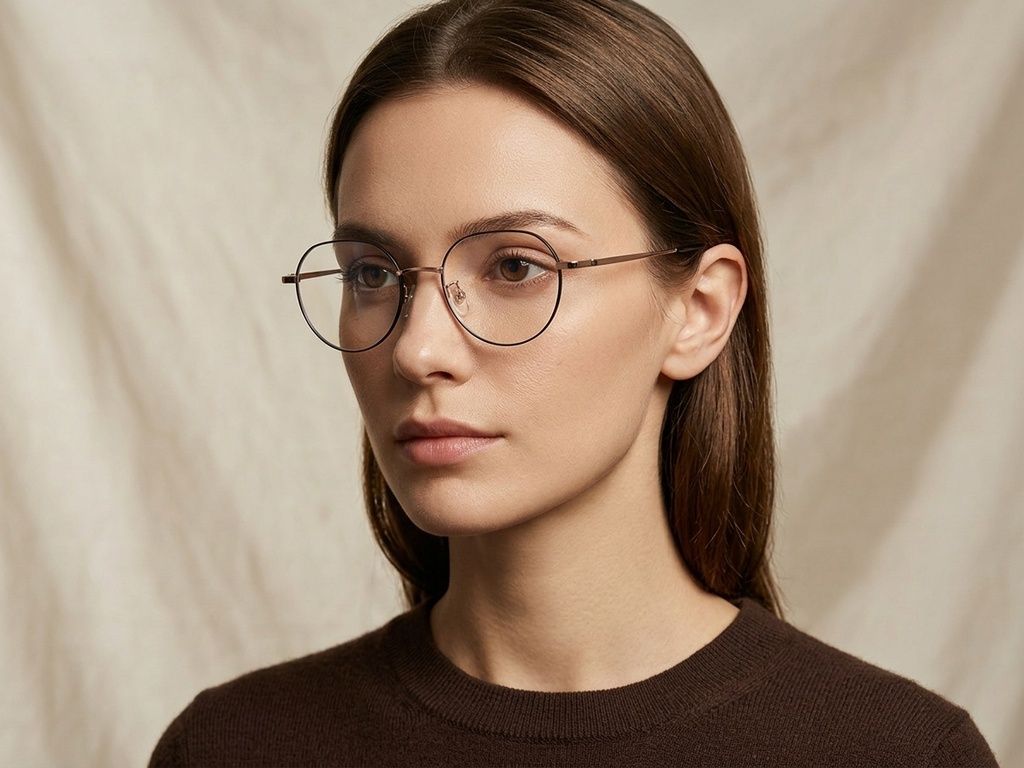 Geometric Black Titanium Glasses #BS423-0553