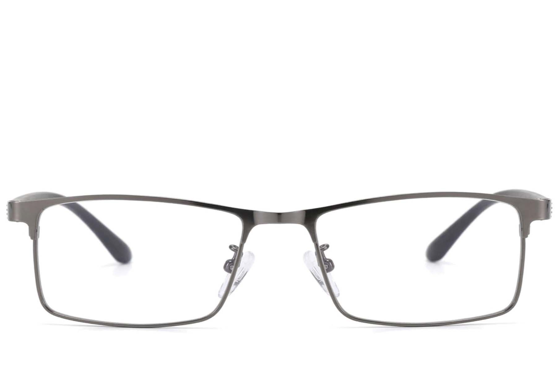 Rectangular Grey Metal Glasses #BS423-0562