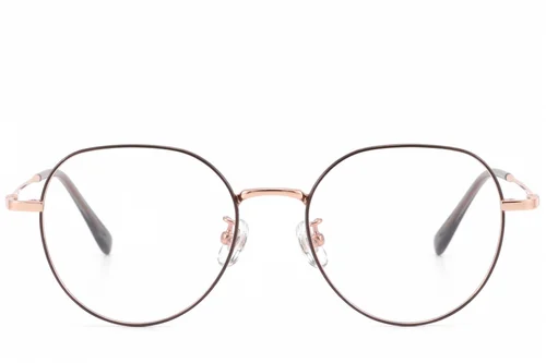 Lunettes géométriques en titane rose #BS423-0567
