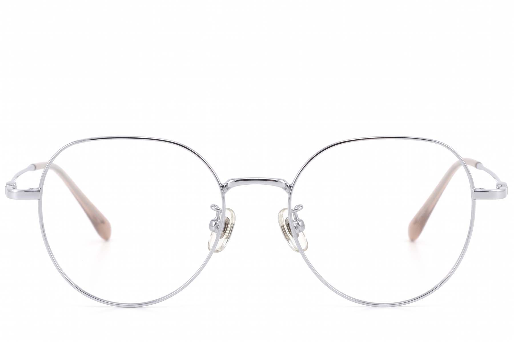 Geometric Silver Titanium Glasses #BS423-0569