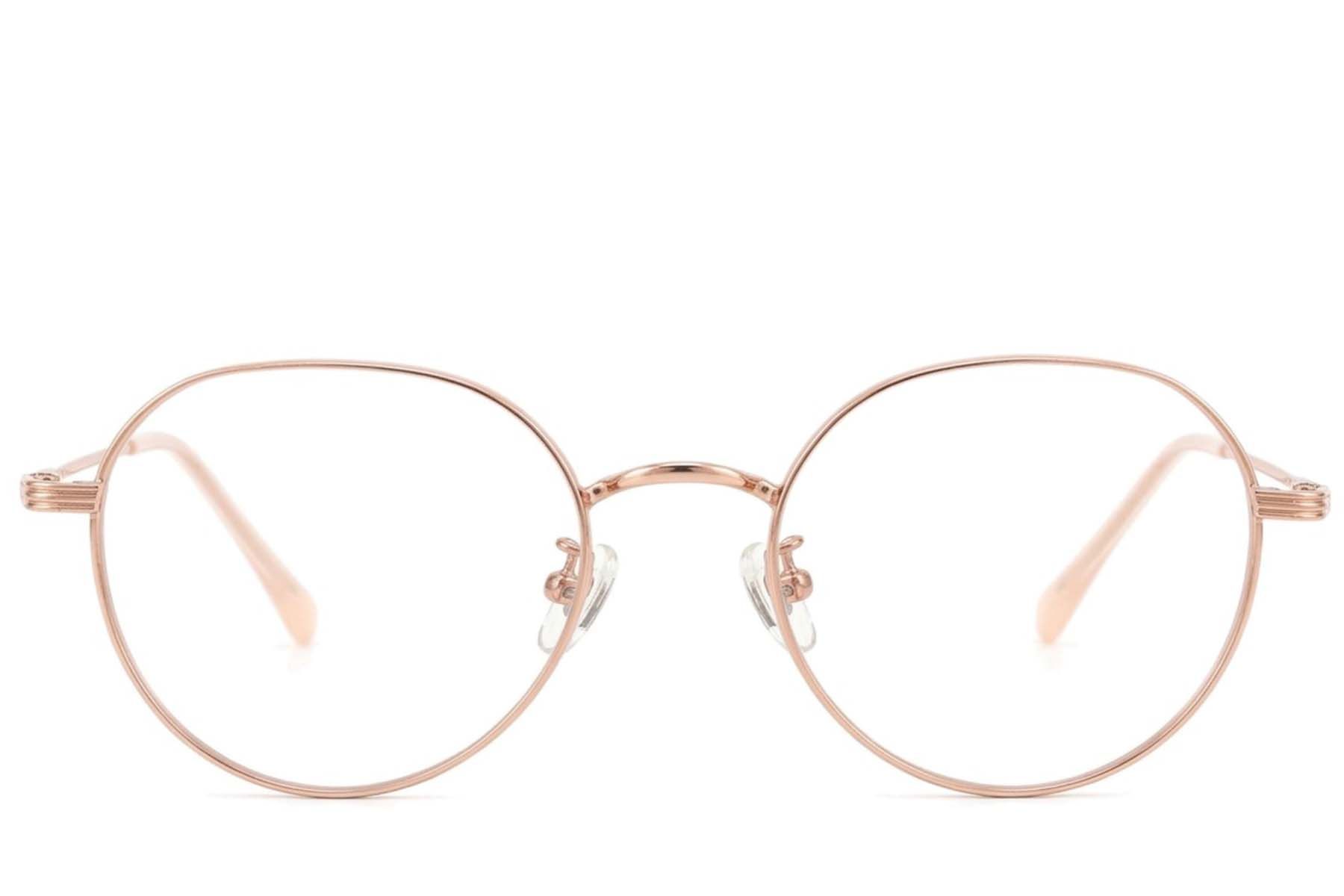 Gafas ovaladas de titanio rosa #BS423-0570