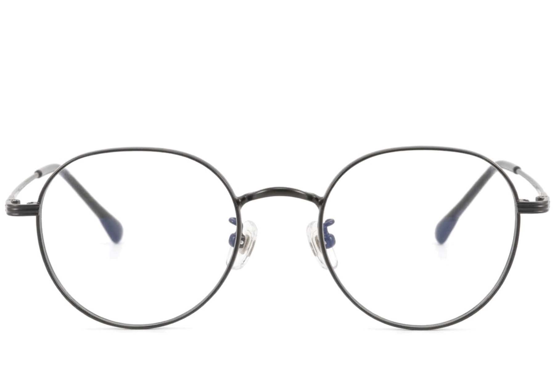 Ovale zwarte titanium bril #BS423-0571