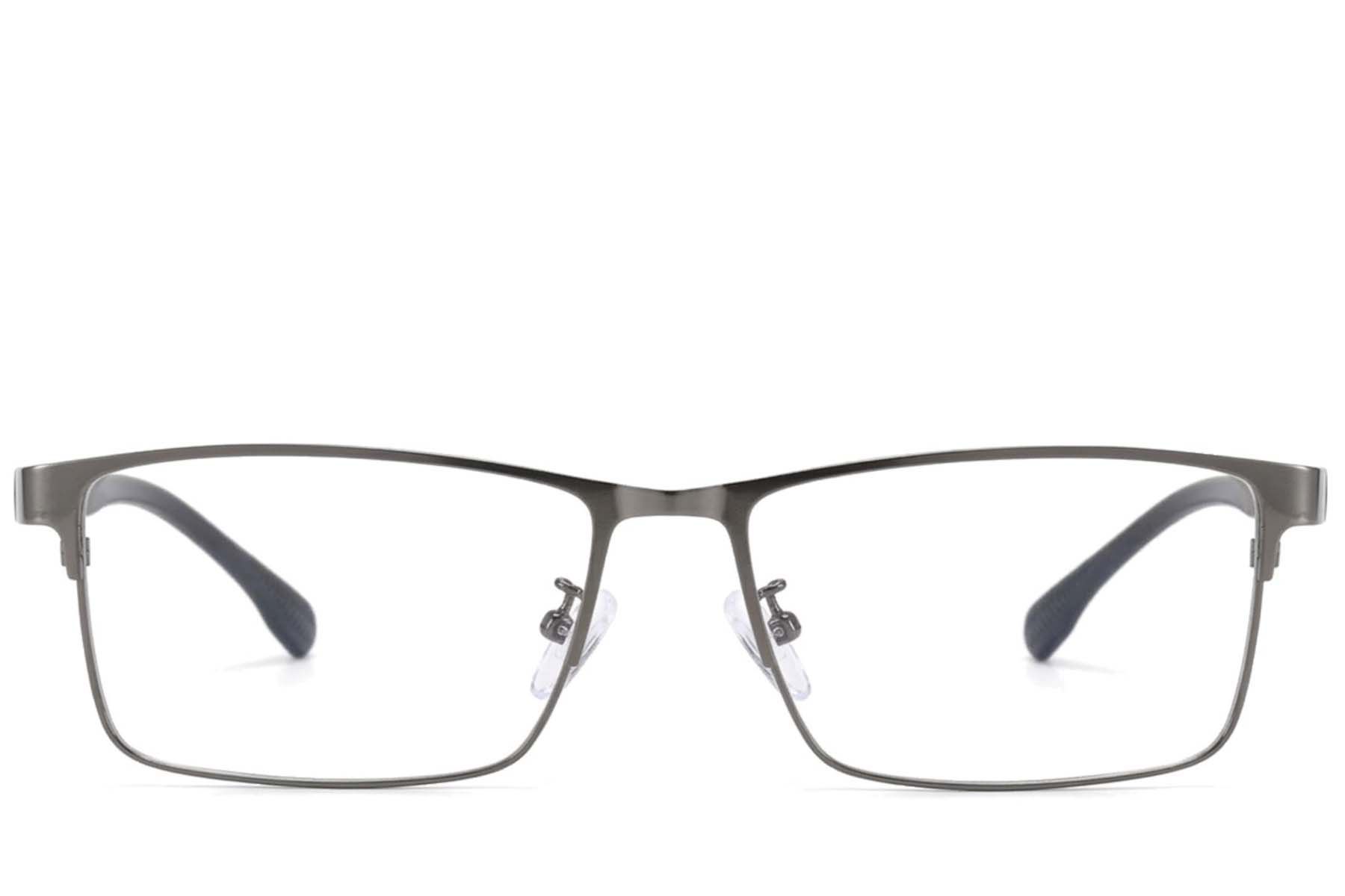 Rectangular Grey Metal Glasses #BS423-0576