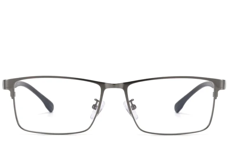 Rectangular Grey Metal Glasses #BS423-0576