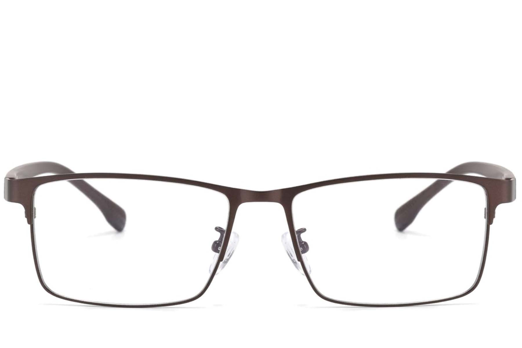 Rectangular Brown Metal Glasses #BS423-0577