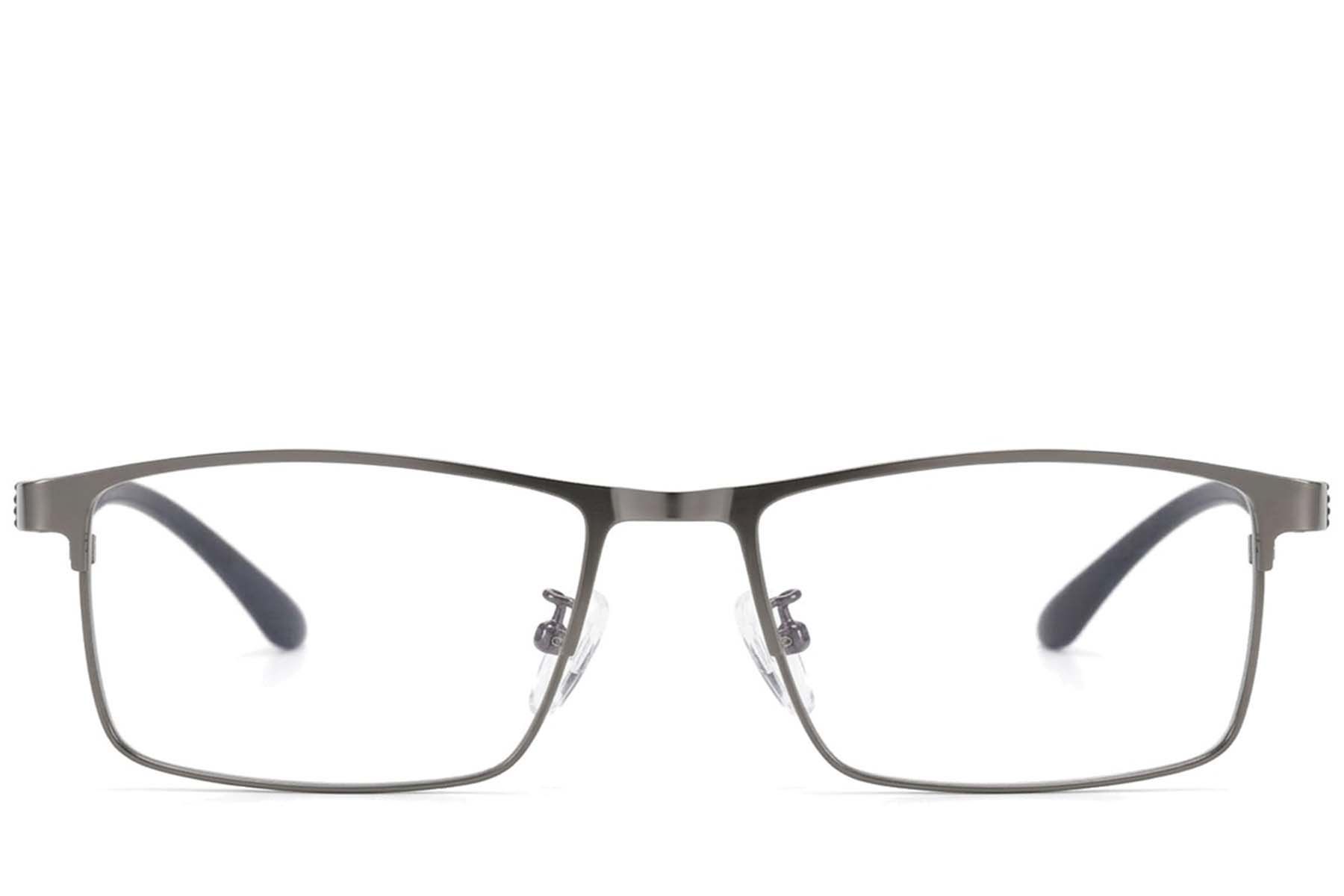 Rechteckige graue Metallbrille #BS423-0579