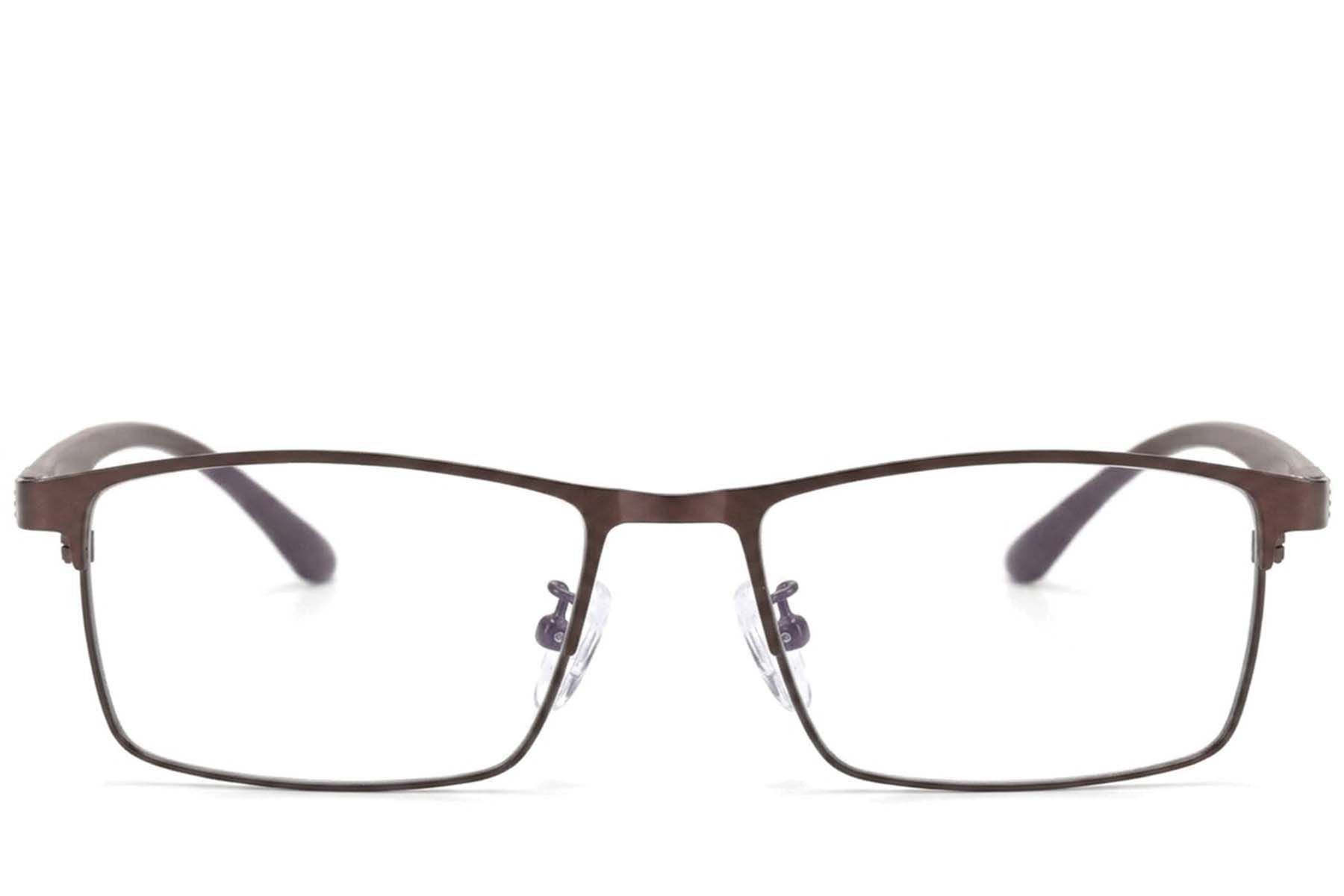 Rectangular Brown Metal Glasses #BS423-0580