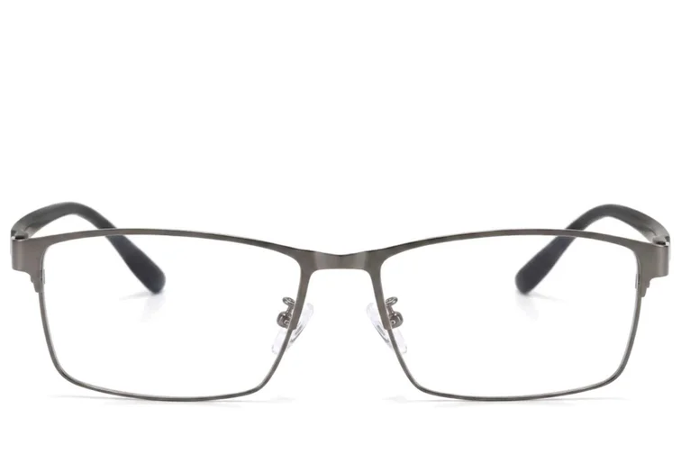 Rectangular Grey Metal Glasses #BS423-0585