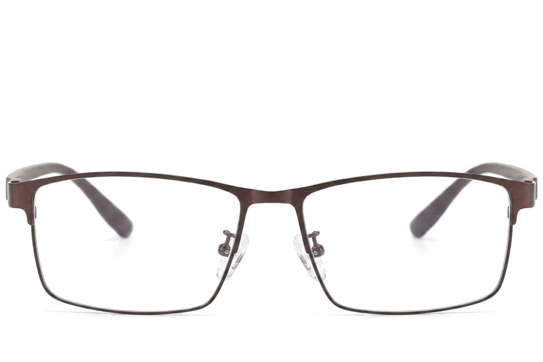 Rectangular Brown Metal Glasses #BS423-0586