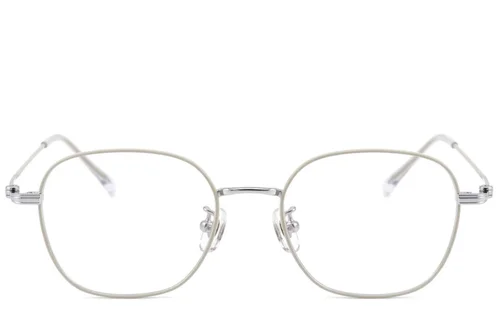 Lunettes rectangulaires en titane vert #BS423-0589