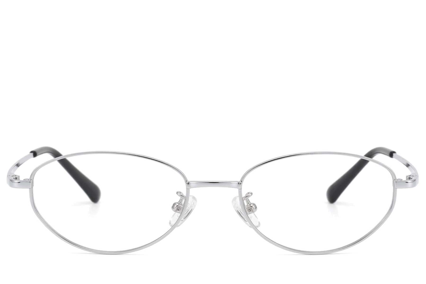 Vlinderbril van zilverkleurig titanium #BS423-0597
